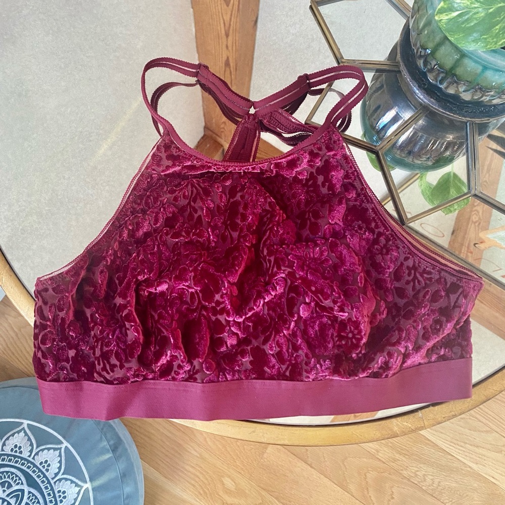 Aerie Velvet Maroon bralette ***Never Worn***